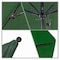 California Umbrella 7.5' Black Aluminum Market Patio Umbrella, Sunbrella Forest Green 194061334461 - alternate 3